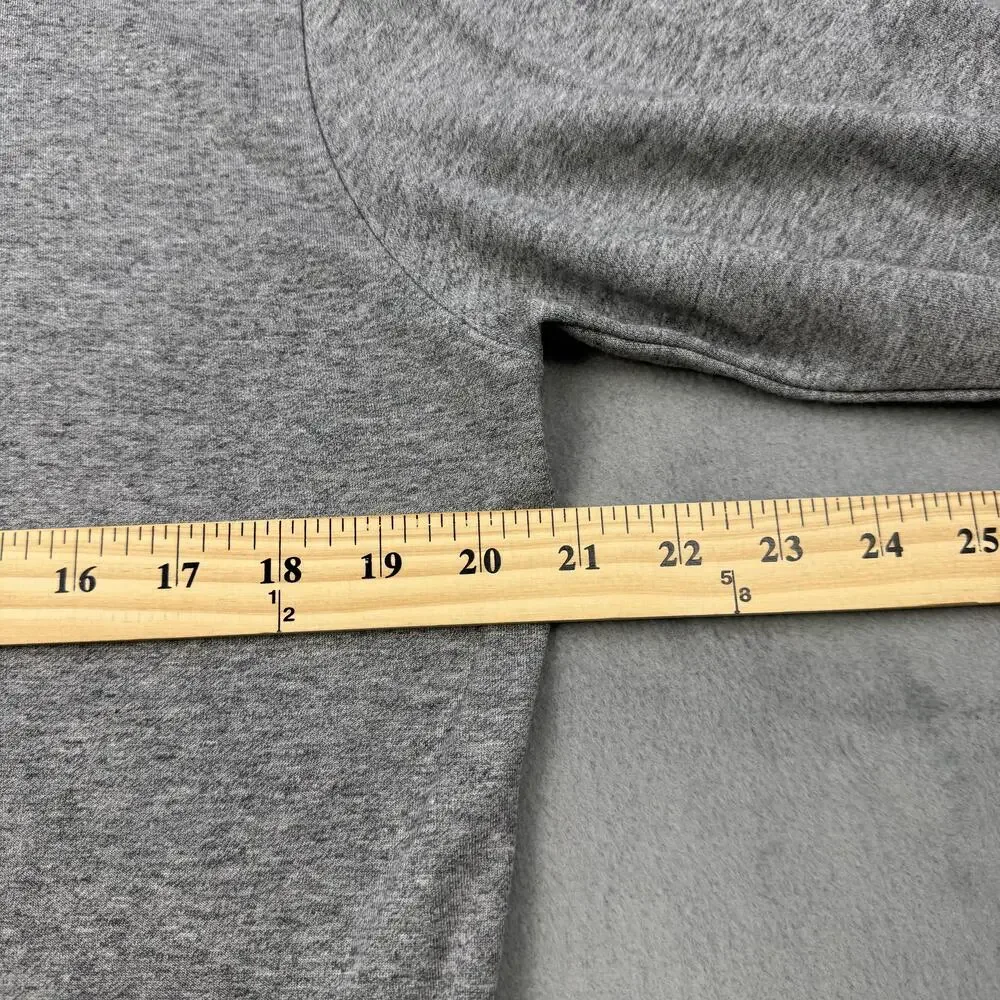 Johnnie-O Sweatshirt Mens Medium Gray 1/4 Zip Mock Neck Pullover Heather Logo